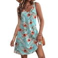 thumbnail image 2 of Pisexur Robes d'Été pour Femmes 2024 Vintage à Fleurs Hawaïennes, Robe de Plage Graphique Décontractée Ample Sans Manches, Robe Débardeur de Plage avec Poche, 2 of 6