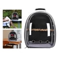thumbnail image 2 of Bird Carrier Cage Shoulder Bag Pet Space Capsule Parrot Travel Clear Backpack Black, 2 of 7