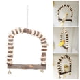 thumbnail image 4 of Bird Swing Toy, Cuttlebone Swing Wooden Perch Stand Applewood  For Cockuses For Small Parakeets For Parrots S,L, 4 of 8