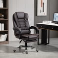 thumbnail image 2 of HOMCOM Executive Office Chair PU Leather Reclining Chair with Arms Coffee, 2 of 10
