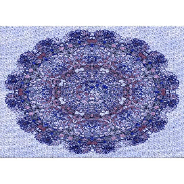 Ahgly Company Machine Washable Indoor Rectangle Transitional Deep Periwinkle Purple Area Rugs, 5' x 8'