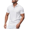 thumbnail image 2 of asjyhkr Mens Summer Shirts Short Sleeve Fashion 2025 Golf Shirts Button Quick Drying Comfy Soft Athletic Tees, 2 of 9