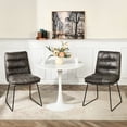 thumbnail image 4 of Homy Casa - Ensemble de 2 chaises d'appoint en similicuir, 4 of 11