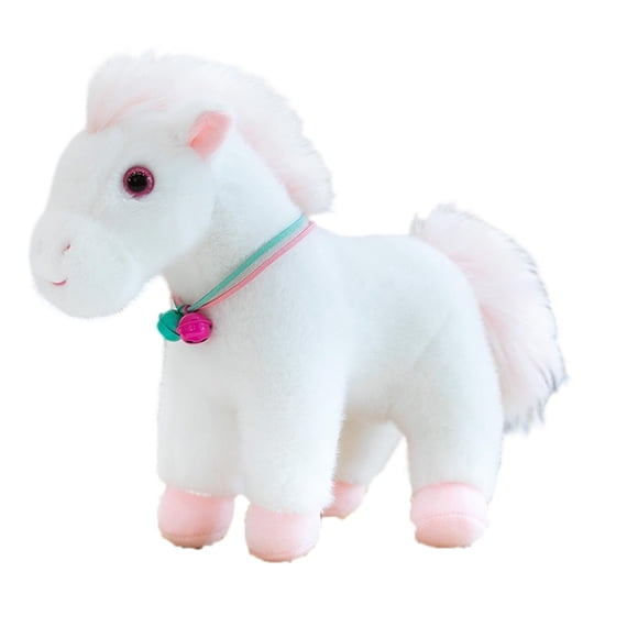 White Cute 2026 Year Of The Horse Simulation Plush Doll Stuffed Animal Toy For Kids