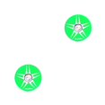 thumbnail image 1 of Guardoinrt RISK Road Bike Rustproof Good Sealing Headset Cover Aluminum Alloy Stem Top Caps with Bolt for Cycling Headset Accessories Green Star Thorn 2Set, 1 of 6