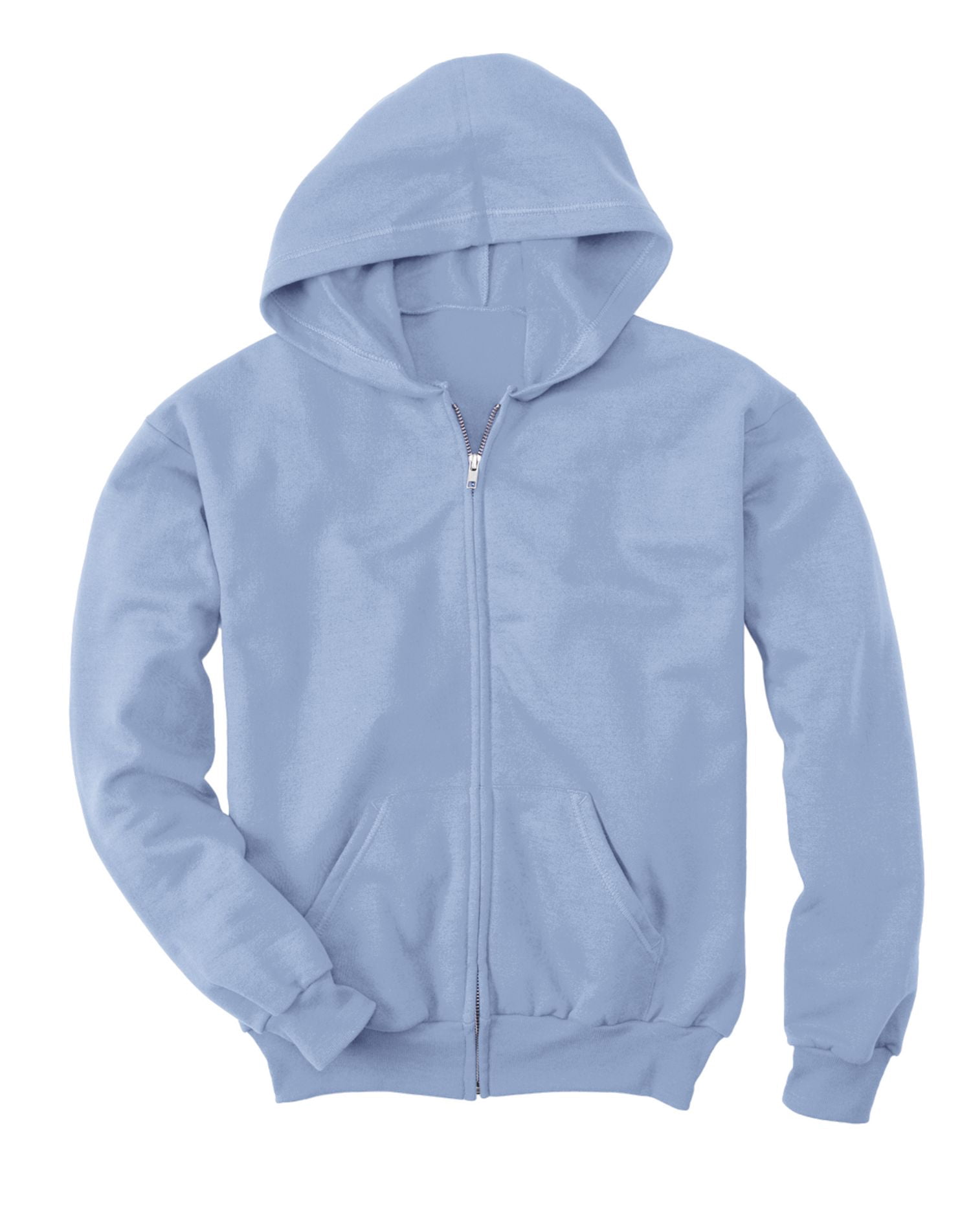 Hanes Comfortblend EcoSmart Kids` Full-Zip Hoodie Sweatshirt, S, Light Blue