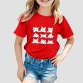thumbnail image 2 of MIASHUI T-Shirts pour Filles à Col Rond à la Mode, Amples et Décontractés, à Manches Courtes, pour le Quotidien et les Activités, 2 of 4