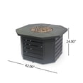 thumbnail image 2 of Newest Octagon Iron Fire Pit with Built-in Propane Tank Space, 50000 BTU, Black Rust-Resistant, 42” Outdoor Firepit, 2 of 9