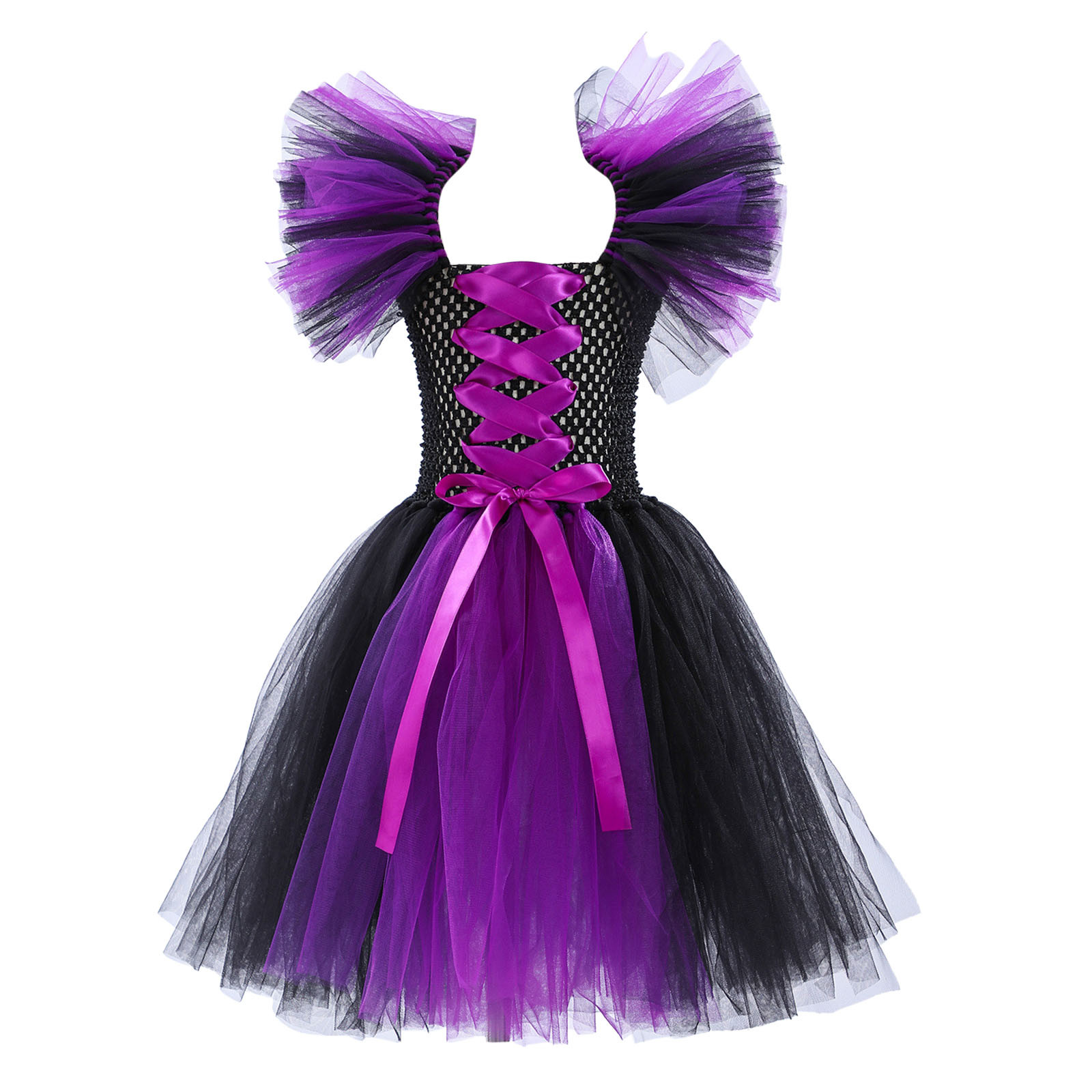 YOUSNH Halloween Tout-Petits Enfants Bébés Filles Magnifique Sorcière Robe Noire Déguisement Fête Tulle Robes Robes pour Filles A_001 4-5 Ans
