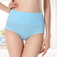 thumbnail image 1 of DPTALR Women's Solid Color High Waist Briefs Lift The Hip Cotton Underpants, 1 of 6