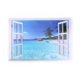 thumbnail image 1 of Autocollant de Porte, 3d Vue Chambre Décor Sandbeach Sticker Mur Océan Photo Sticker Mural Fiable et Durable, 1 of 6