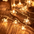 thumbnail image 1 of 1 Pack USB Port Flower Strings Lights, Floral Styling Shaped String Lights Total 9.84 Feet 20 LED Floral Styling String Lights For Outdoor, Home, Wedding, Patio, 1 of 7