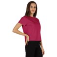 thumbnail image 2 of Inkmeso T-Shirt à Manches Courtes pour Femmes, Épaules Tombantes, Col Rond, T-Shirts d'Été Décontractés, 2 of 7