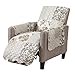 thumbnail image 3 of Patchwork Scalloped Printed Furniture Protector. Stain Resistant Recliner Cover. (Recliner, Burgundy), 3 of 4