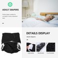 thumbnail image 3 of UPOUART 1Pack Washable Diaper Black Waterproof Adult Cloth for Incontinence Protection, 3 of 5