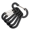 thumbnail image 2 of Transemion 5pcs Stainless Steel Climbing Button Carabiner Easy To Hiking And Backpacking black, 2 of 6