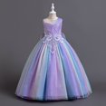 thumbnail image 4 of Robe de Fille pour Occasions Spéciales Sans Manches Robe de Bal Robes Robe en Tulle Robe de Fête pour Tout-Petite Fille pour Filles 9-10 Ans, 4 of 6