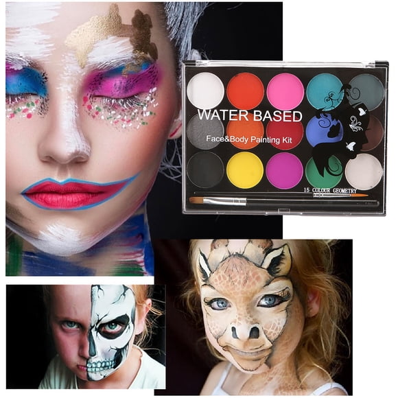Xihbxyly Clearance Savings Face Paint Kit With 15 Colors Party Face & Body Paint Cosplay and masquerade Clearance Items