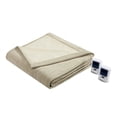 thumbnail image 1 of Beautyrest Electric Micro Fleece Heated Blanket, Full, Natural, 1 of 5