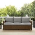 thumbnail image 4 of Crosley Furniture Bradenton Fabric & Wicker / Rattan Outdoor Sofa in Gray/Brown, 4 of 5