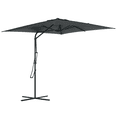thumbnail image 1 of Outsunny Parasol Déporté de 8 Pi pour Terrasse avec Clé, Gris, 1 of 10
