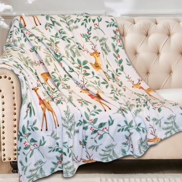 HITIME Cozy Blanket Printed Blanket Throw Christmas Collection Blanket - 300 GSM Fleece Blanket Throw Size Blanket for Home Decoration Ultra Soft Blanket Microfiber Throw Blanket (Throw - 50 x 60 )