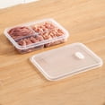 thumbnail image 3 of YIMWNYI Food Storage Container with Breathable Plug, Household Compartment Preservation Box for Fruits, Vegetables, Meat, Garlic, Microwave and Refrigerator Safe, Clear Plastic Organizer, 3 of 6