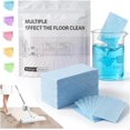 thumbnail image 1 of 100pcs Multi Surface Effect Floor Clean Tablets All Purpose Natural Wood Floor Cleaner Mopping Tile Cleaning Solution Pet Safe Friendly Non Toxic Robot Vacuum Scented Power Mop Soap (Blue, 100PCS), 1 of 6