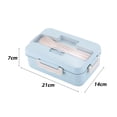 thumbnail image 4 of Leakproof Bento Box For Adults With 3 Compartment Lunch Box For With Spoon & Chopsticks Microwave Dishwasher BPA Free Meal Box With Handle, 4 of 7
