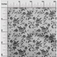 thumbnail image 2 of oneOone Cotton Cambric Gray Fabric Florals Sewing Craft Projects Fabric Prints By Yard 56 Inch Wide, 2 of 4