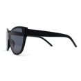 thumbnail image 4 of Womens Luxury 90s Designer Inset Lens Shield Large Cat Eye Sunglasses All Black, 4 of 4