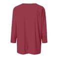 thumbnail image 5 of Elvqul T-Shirts pour Femmes à Manches 3/4 Mode T-Shirts de la Saint-Patrick Imprimé Col Ras du Cou Vert Chandails à Enfiler Hauts pour Femmes Grande Taille, 5 of 5