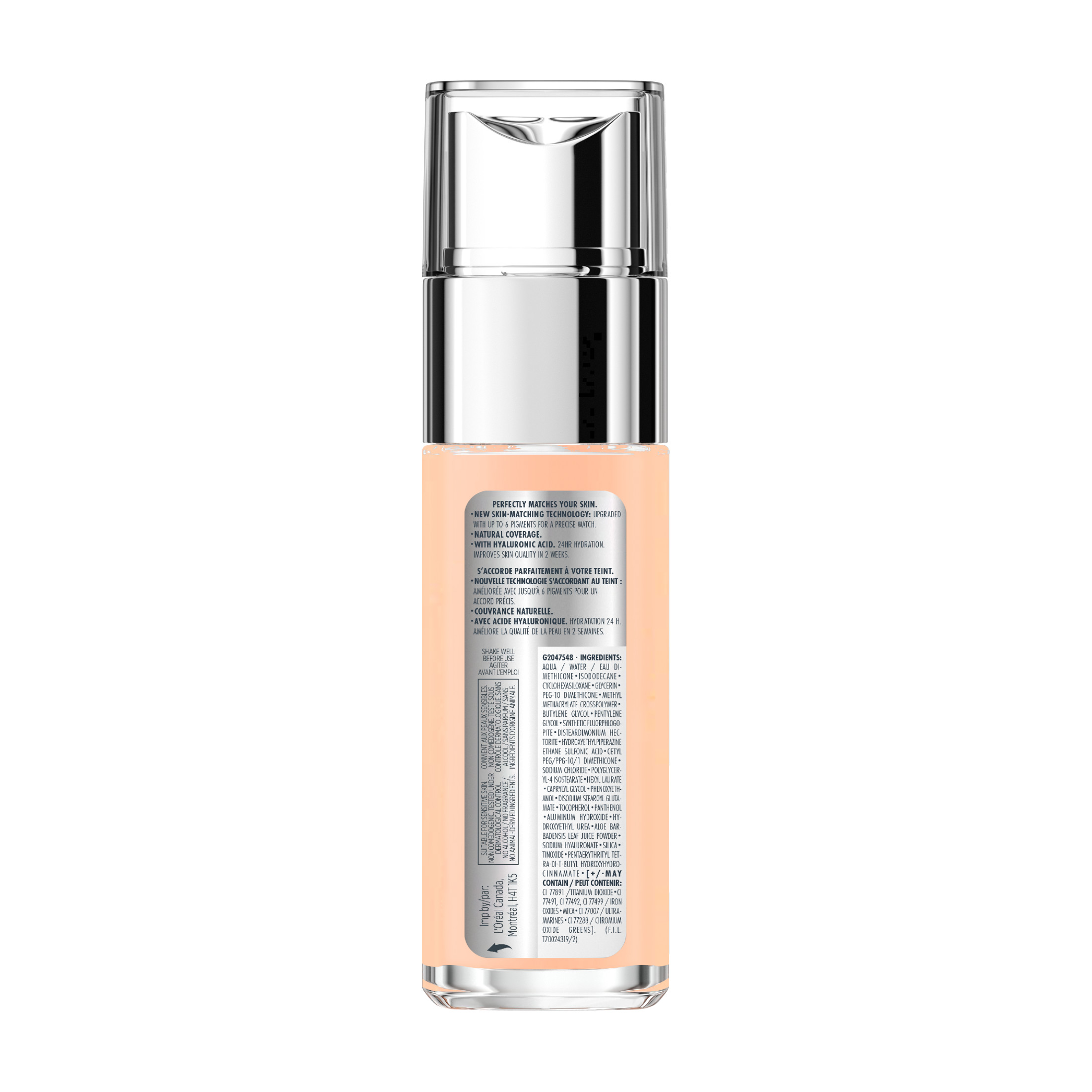 L'Oréal Paris Fond De Teint True Match, Avec Acide Hyaluronique et Soins Hydratants