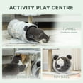 thumbnail image 4 of PawHut Small Cat Tree, Cat Tower with Tunnel, Scratching Post, Bed, Grey, 4 of 10