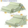 thumbnail image 2 of Wedge Pillows for Adult Adjustable Bed Wedge Pillow for Post Surgery Triangle Pillow Headboard with Bolster Cushion for Sleeping Acid Reflux Neck & Back Support and Dark G, 2 of 9