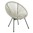 thumbnail image 4 of Velago Acapulco Modern 3pc Steel Patio Bistro Set, White, 4 of 5