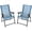 Blue, variant on Gymax Set of 2 Patio Folding Chairs Outdoor Portable Pack Lawn Chairs w/ Armrests Blue