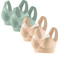 thumbnail image 1 of Timegard 4pc Bras for Women Wireless Comfy Breathable Full Coverage High Support Back Smoothing Everyday Bra, 1 of 4