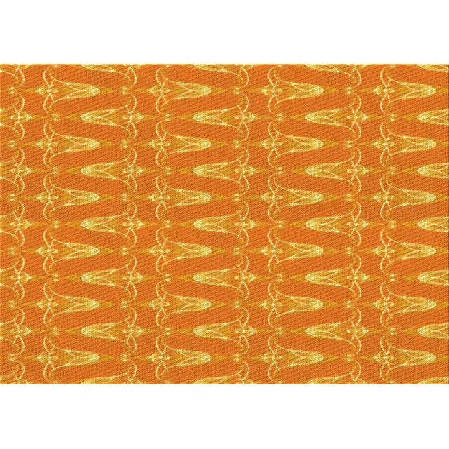 Ahgly Company Tapis Rectangulaire Lavable en Machine Intérieur Transitionnel Orange Rouge Orange, 5 Pieds x 8 Pieds
