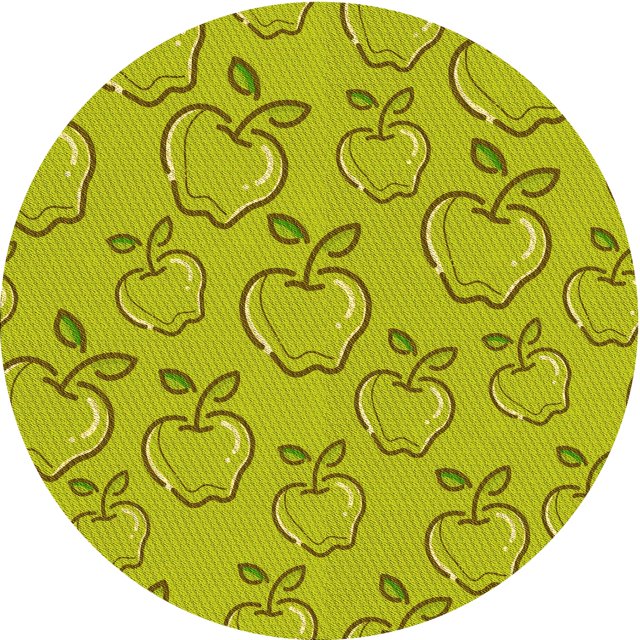 Ahgly Company Tapis Rond Lavable en Machine Intérieur Transitionnel Jaune Foncé Vert, 8 Pieds Rond
