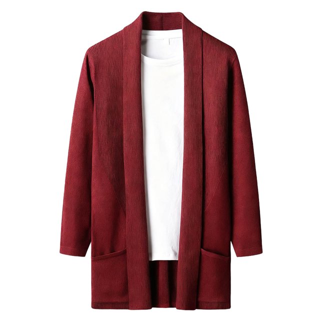 Sweatshirts for Men Men's Solid Color Lapel Button T-Shirt Long Sleeve Cardigan
