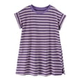 thumbnail image 1 of RXIRUCGD 2025 Vêtements d'Été pour Enfants Robe d'Été Décontractée Mignonne à Rayures Col Rond Manches Courtes pour Fille de 12 Mois à 12 Ans, 1 of 8