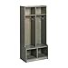thumbnail image 3 of ECR4Kids 2-Section Coat Locker with Bench, Classroom Furniture, Grey Wash, 3 of 4