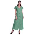 thumbnail image 2 of Moomaya Robe Longue Maxi pour Femmes à Manches Courtes, Robe Formelle/décontractée avec Poches P-TTG, 2 of 6