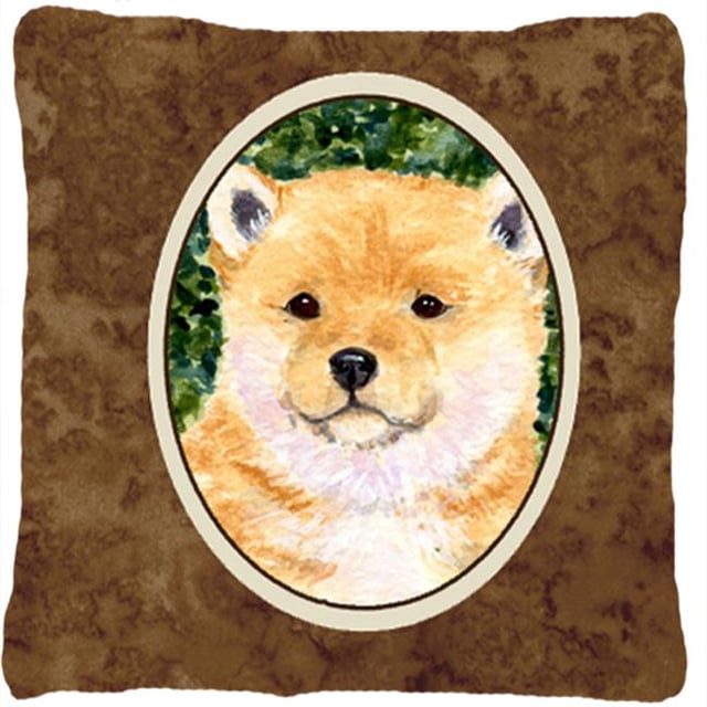 Carolines Treasures SS8726PW1414 Shiba Inu Decorative Fabric Pillow