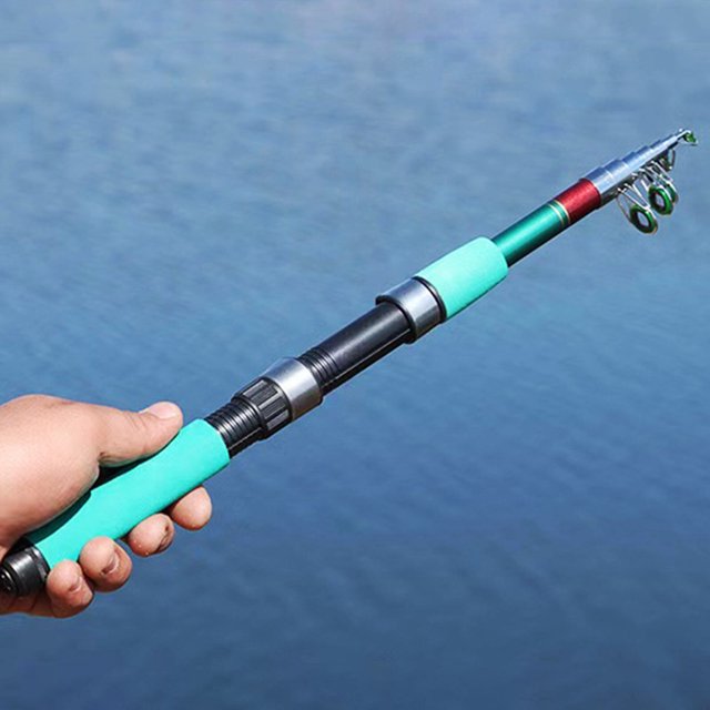 thinsony Portable Telescopic Fishing Rod Tight Rod Section Angling Equipment for River Pond Fishing Using