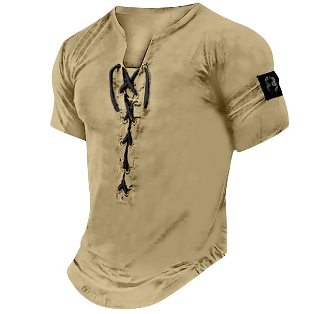 DPTALR Chemises Décontractées pour Hommes à Manches Longues Colorées à Col en V Chandail Blouse Hauts