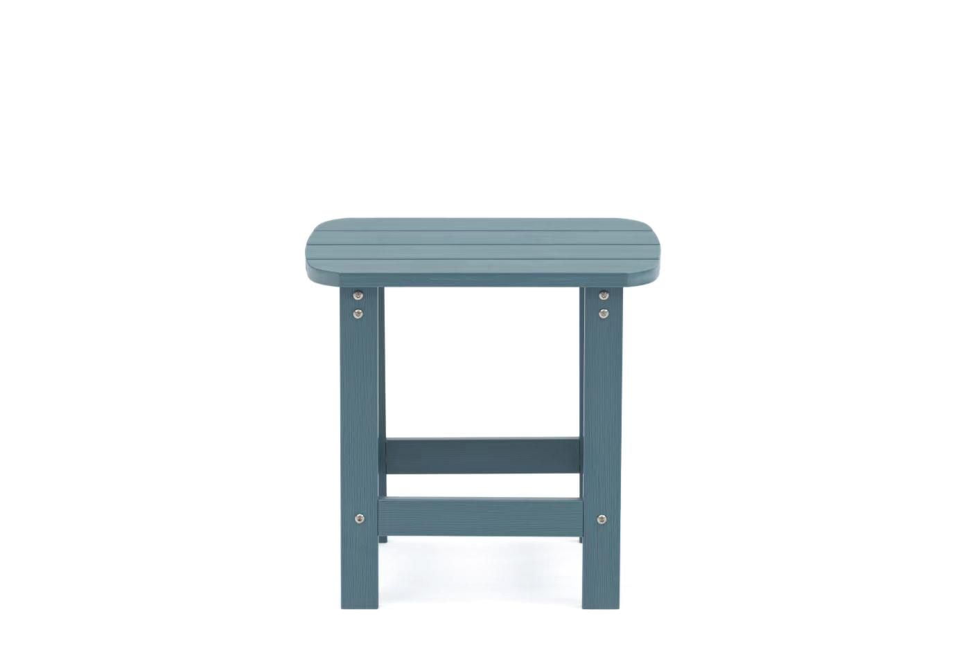 Table d’appoint Tanfly bleu sarcelle – 100 % en polycarbonate résistant aux intempéries, protection UV, utilisable à l’intérieur comme à l’extérieur