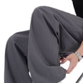 thumbnail image 5 of WRKEKC Casual Pants for Men Casual Pocket Drawstring Solid Color Elastic Waist Side Drawstring Cropped Pants for Daily Casual Outings Lounge Comfortable Wear, 5 of 5