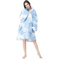 thumbnail image 1 of Oversized Wearable Pajamas With Big Pockets,Soft Plush Sweatshirt Hooded Popular Tops One Size Fits, 1 of 6